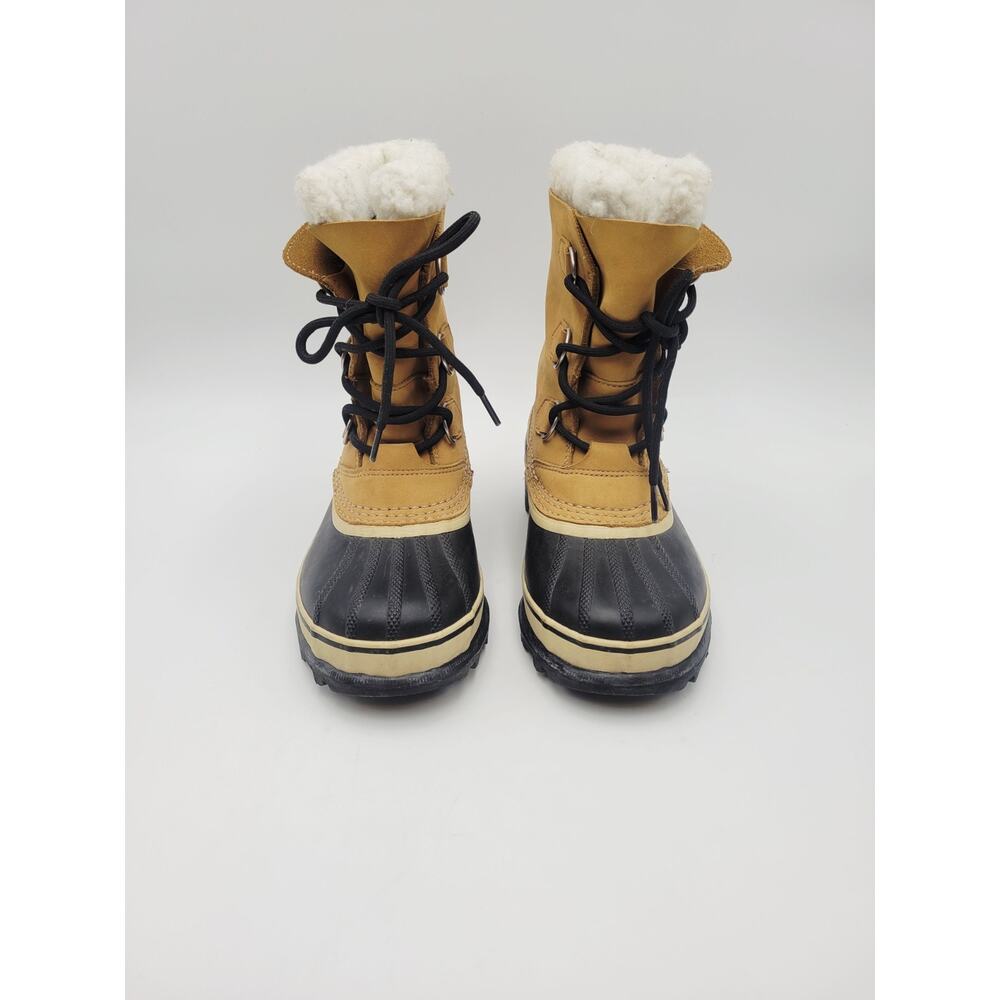 SOREL Caribou Waterproof GIRLS Buff Ankle Boots YOUTH Sz 4 - Picture 3 of 14